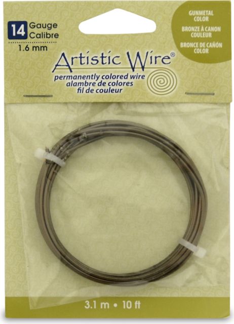 ARTISTIC WIRE 14 GAUGE ANTIQUE BRASS 10 FOOT