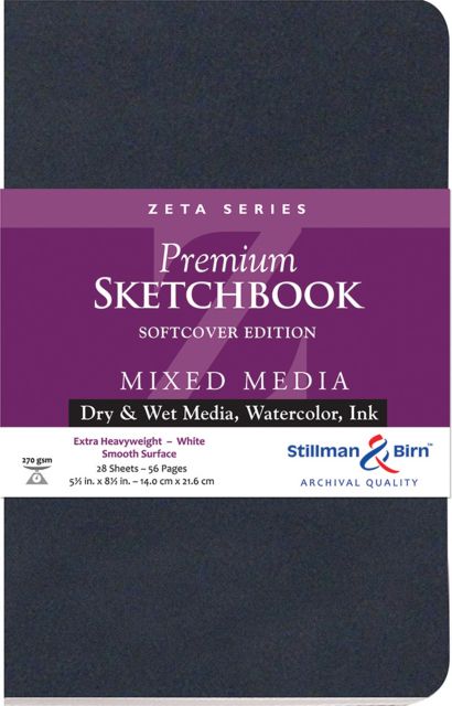 ZETA SOFTCOVER SKETCHBOOK PORTRAIT 5.5X8.5