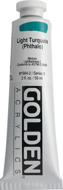Heavy Body Acrylic Light Turquoise Pthalo 2 oz