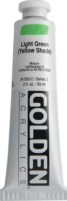 Heavy Body Acrylic Light Green/Yellow Shade 2 oz