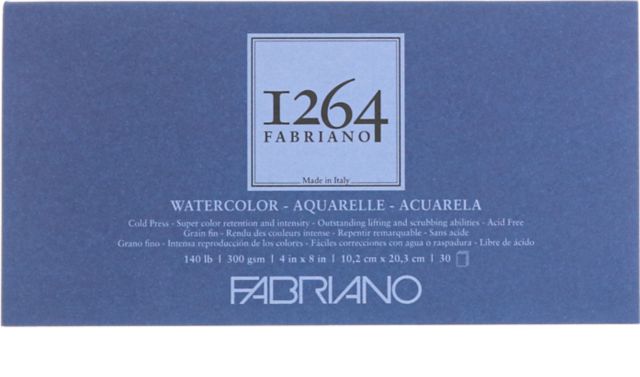1264 WATERCOLOR TAPEBOUND PAD 140 COLD PRESS 4X8 30 SHEETS