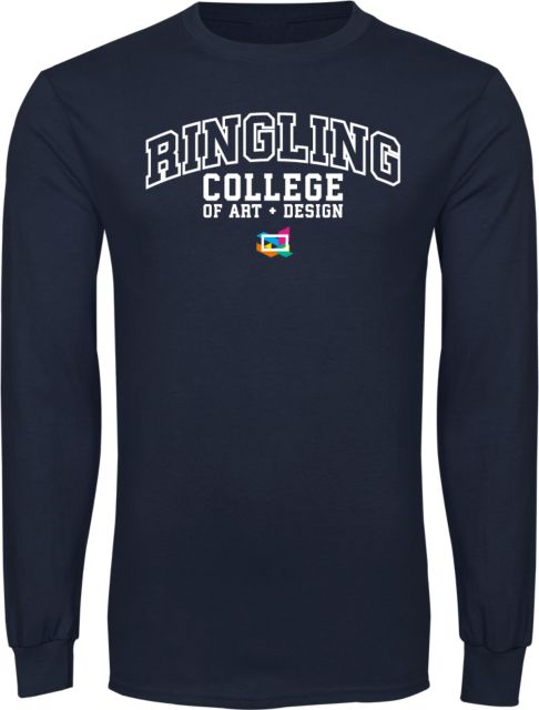 Ringling School Long Sleeve T Shirt Outline Arched Ringling College of Art and Design - ONLINE ONLY