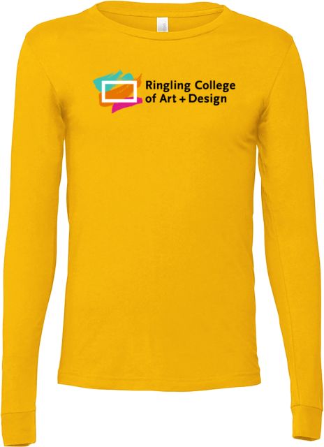 Ringling School Bella + Canvas Jersey Cotton Long Sleeve T Shirt Ringling College of Art and Design Variation 8 - ONLINE ONLY