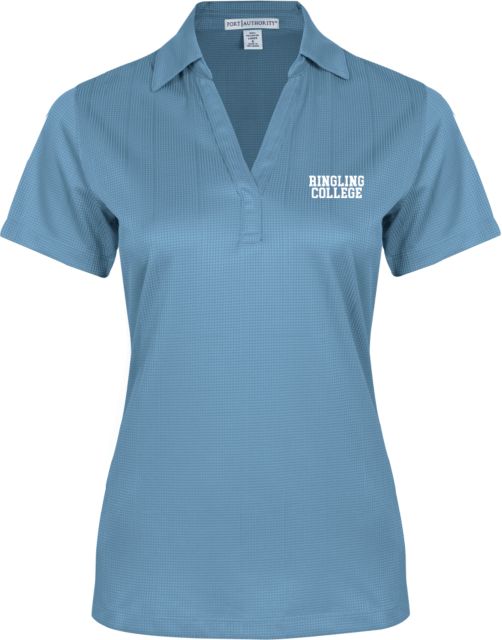 Ringling School Womens Performance Fine Jacquard Polo Collegiate Ringling College - ONLINE ONLY