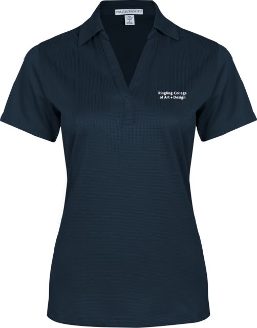 Ringling School Womens Performance Fine Jacquard Polo Ringling College of Art and Design Stacked - ONLINE ONLY