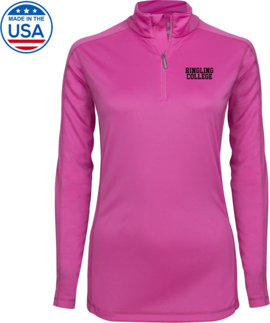 Ringling School Syntrel Womens Interlock 1/4 Zip Collegiate Ringling College - ONLINE ONLY