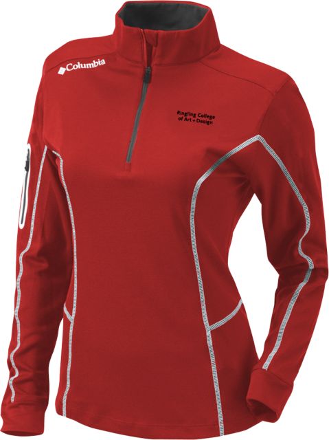Ringling School Columbia Womens Omni Wick Shotgun 1/4 Zip Ringling College of Art and Design Stacked - ONLINE ONLY