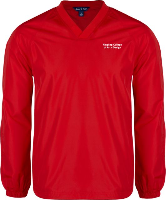 Ringling School V Neck Raglan Windshirt Ringling College of Art and Design Stacked - ONLINE ONLY