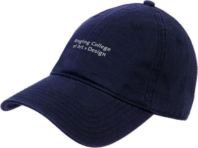 Ringling School Unstructured Adjustable Low Profile Hat Ringling College of Art and Design Stacked - ONLINE ONLY