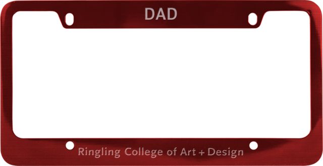 Ringling School Alumni Metal License Plate Frame Ringling College of Art and Design Flat Engraved - ONLINE ONLY