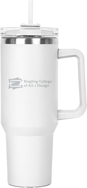 Ringling School Hippo Mug & Straw Lid with Twist Closure 40 oz Ringling College of Art and Design Variation 1 Engraved - ONLINE ONLY